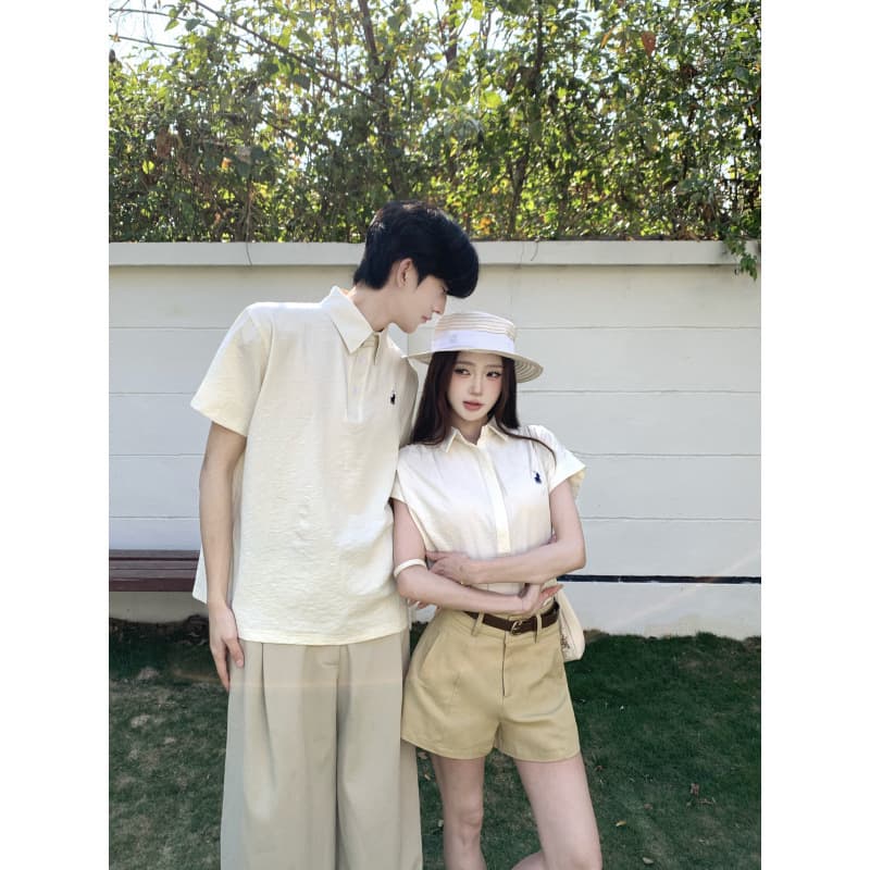 2026 couple summer wear new short-sleeved T-shirt shorts women's two-piece tops men's short-sleeved