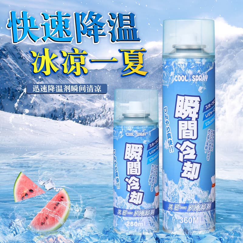 Icy Spray for Summer Car Rapid Coolant, Quick Auto Temperature Reduction, Instant Indoor Cooling, Drop Shipping
