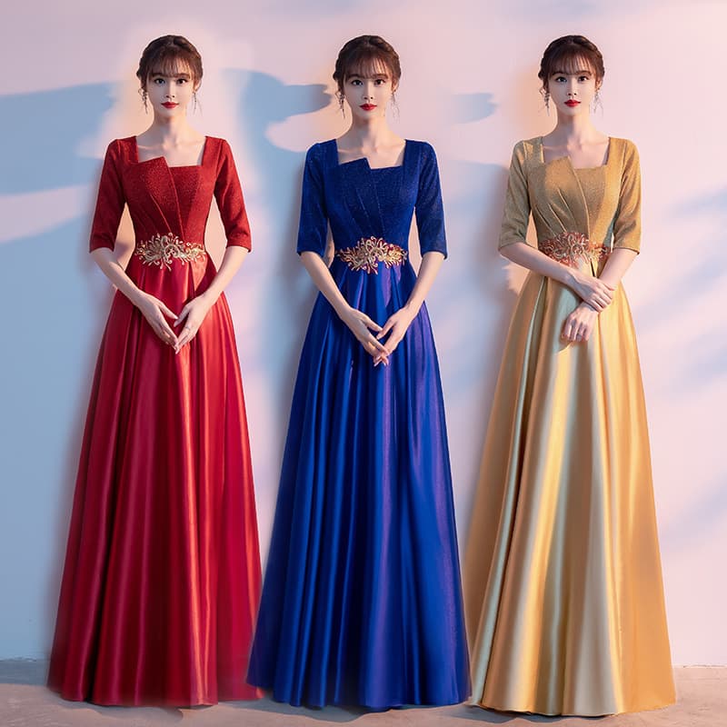 2026 New Women's Choir Performance Dress Elegant Stage Concert Attire Long Gown