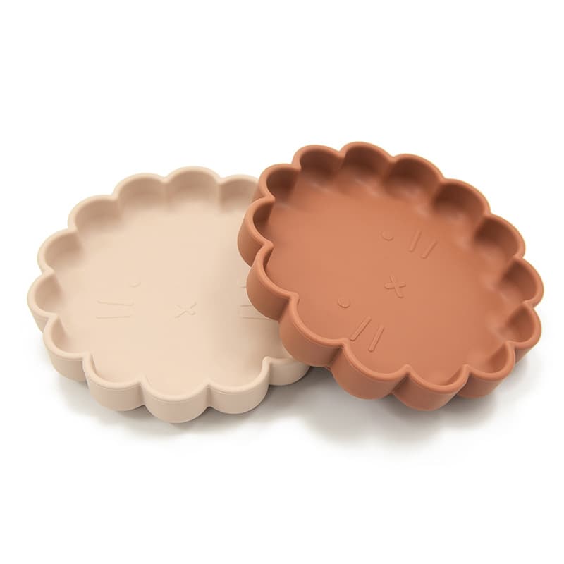 Clearance Baby Suction Plate Set Food-Grade Silicone Toddler Anti-Drop Non-Slip 9 Colors Available Minimalist Style