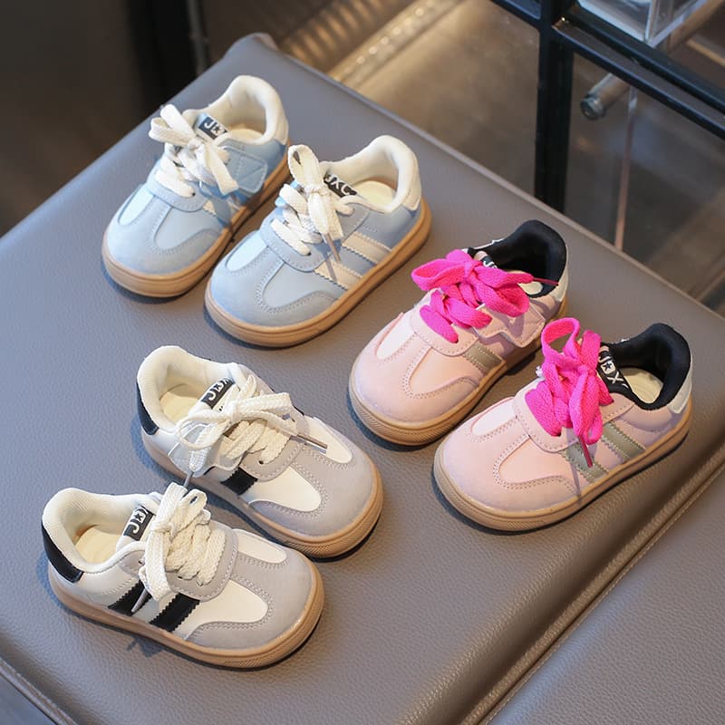 Baby Training Shoes 2026 Spring/Autumn New Style Boys Anti-Slip Casual Sneakers White Shoes Soft Sole Walking Shoes
