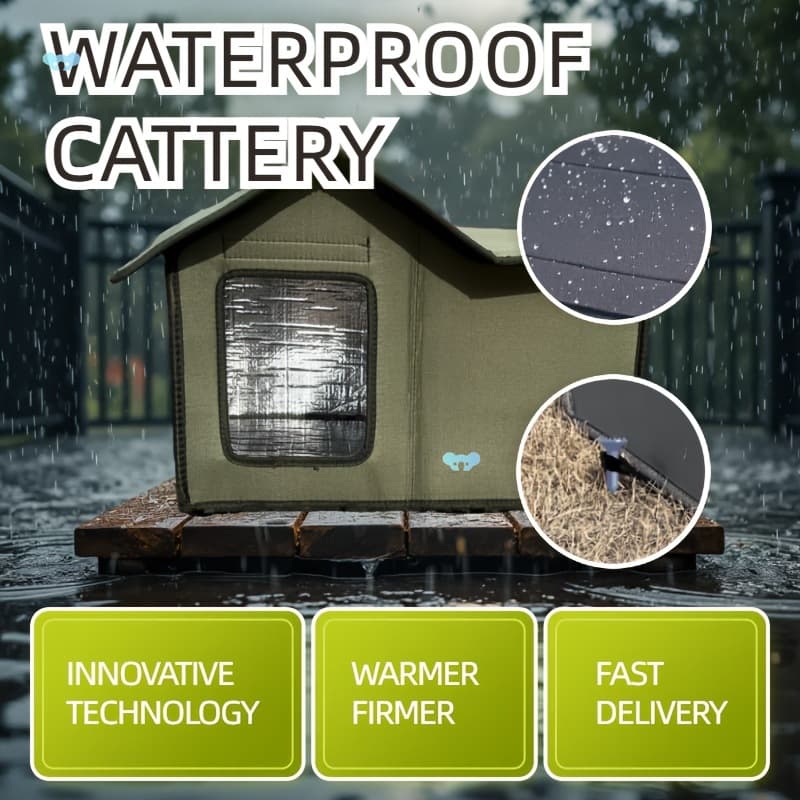 1pc Multi-functional Outdoor Cat House: Portable Heating Pad