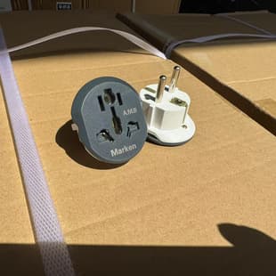 Export Gray Travel Plug Adapter European to British Universal for Africa Middle East Lebanon Russia