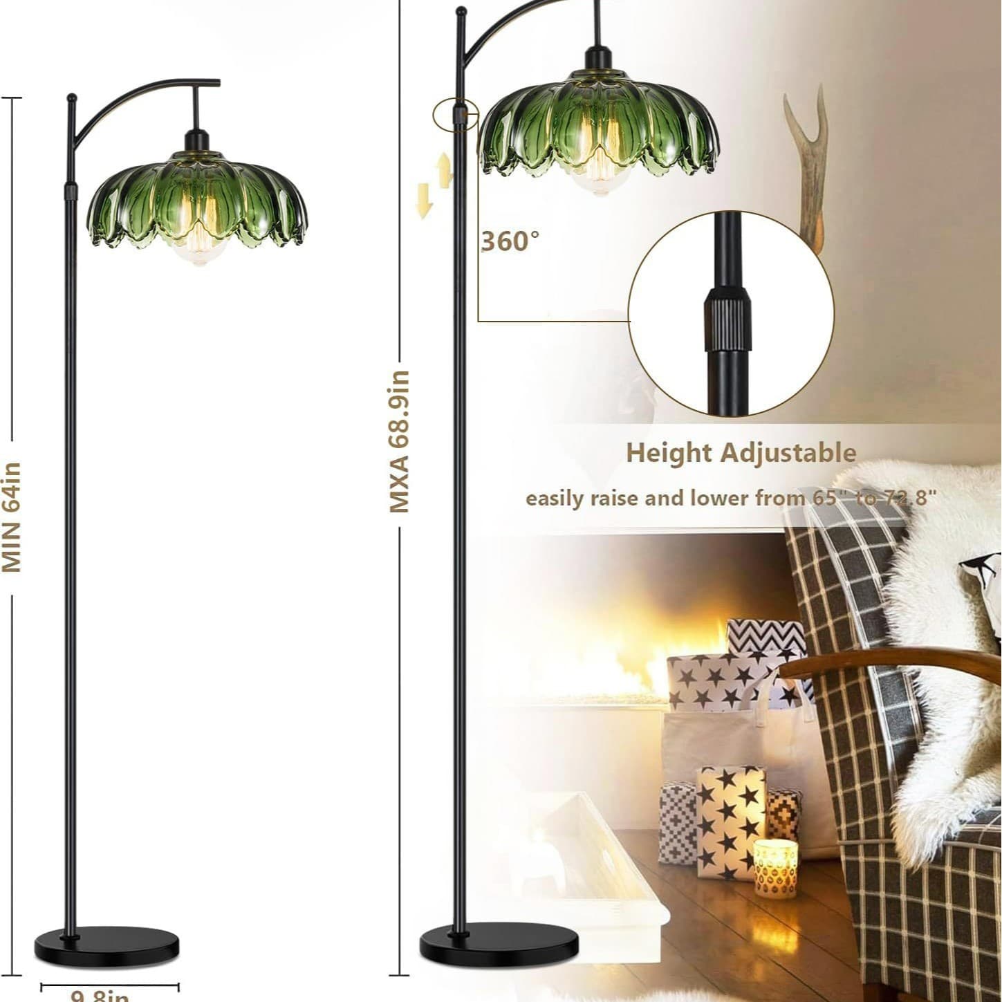 Amazon Vintage Hit Nordic Glass Pendant Light for Restaurant, B&B Bedroom Bar Floor Lamp Decorative Atmosphere Light