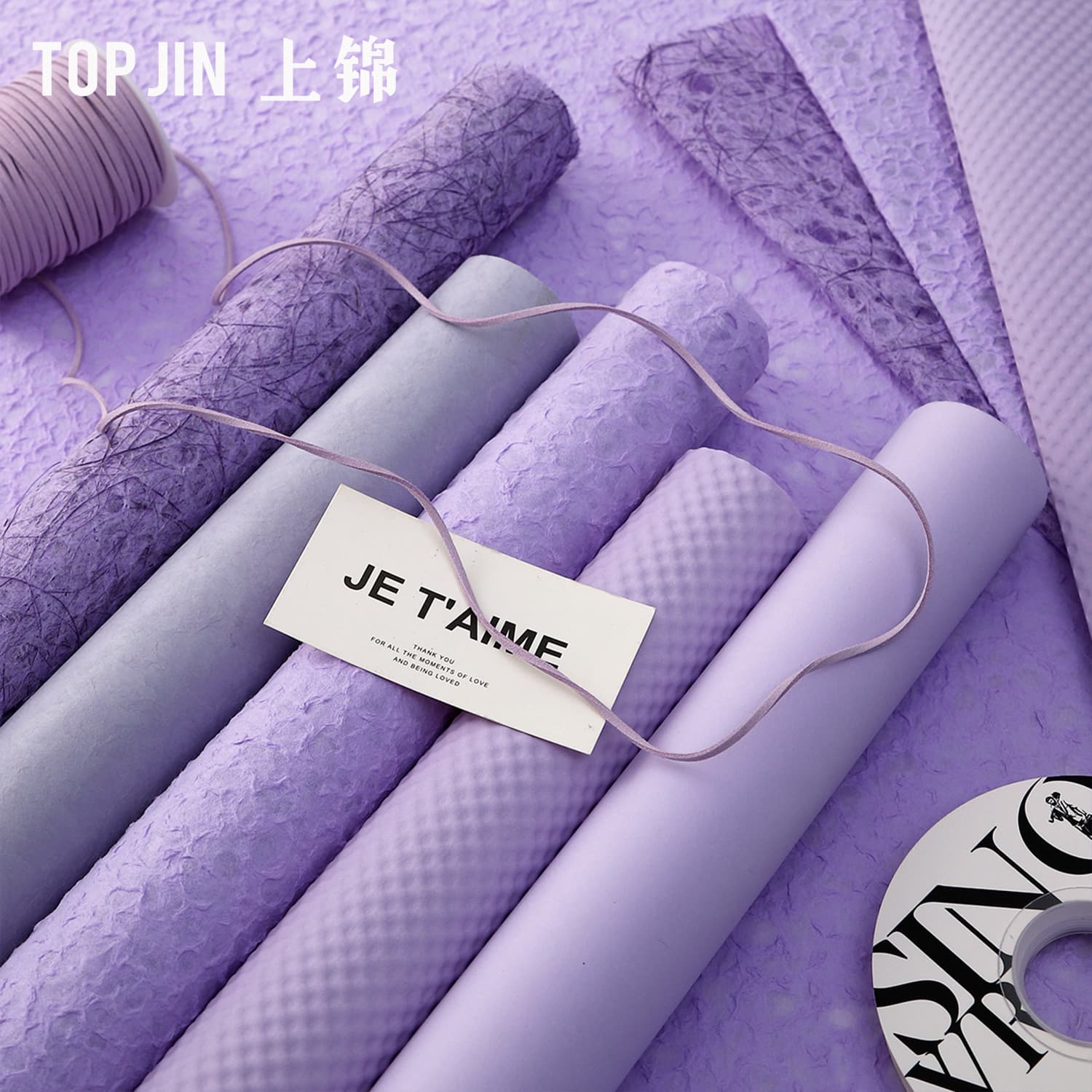 Romantic Purple Series Flower Bouquet Wrapping Paper Valentine's Day Gift Fresh Flowers Packaging Material Kraft Paper