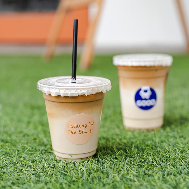500ml plastic cup for coffee, milk tea, lemon tea, latte, disposable packaging with lid, ice jelly, and cold drinks.