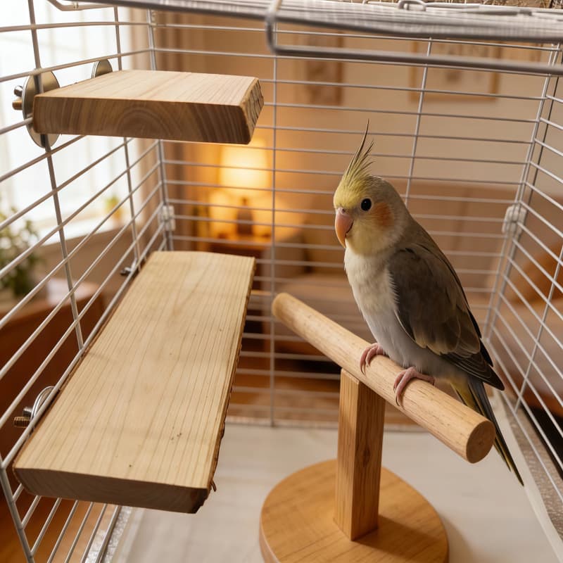 Cross-Border Best-Selling Parrot Stand Toy Platform for Lovebirds, Cockatiels, Swing, Suspension Bridge, Bird Cage Accessories, Climbing Perch