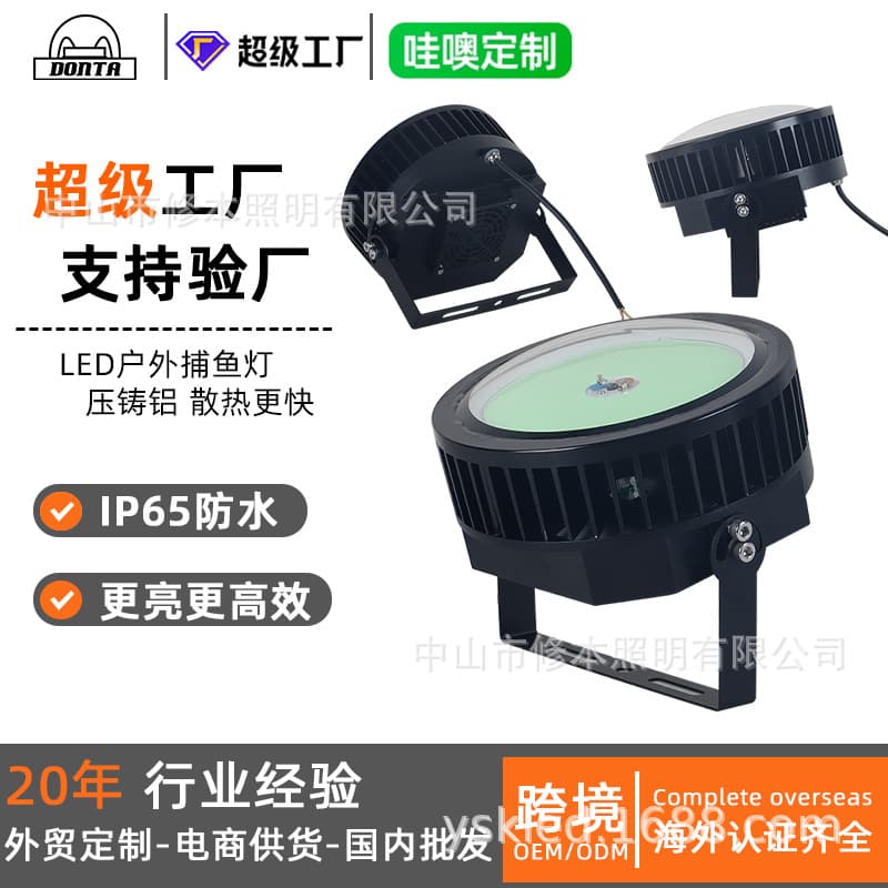 Super Factory Outdoor Marine 1000W Fish Attracting Light for Offshore Sea Fishing Night Squid Fishing Super Bright LED Fish Gathering Light