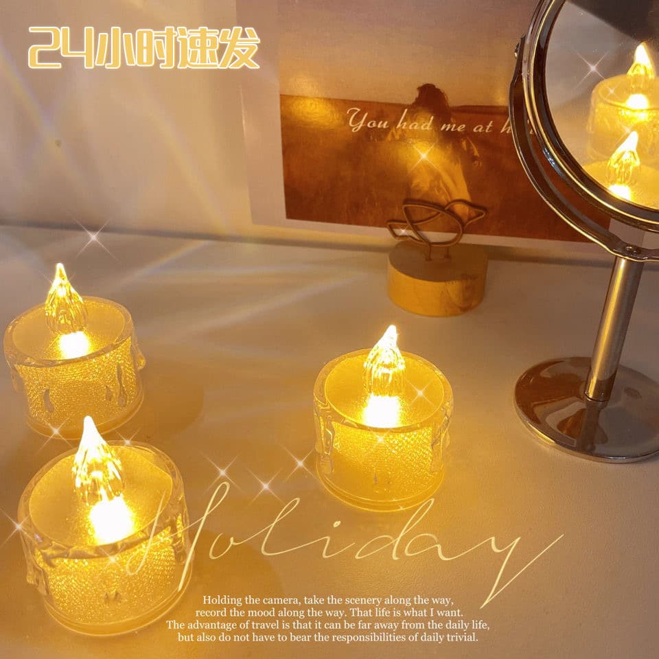 Valentine's Day Electronic Candle Light Romantic Birthday Proposal Creative Decoration Valentine's Day Scene Atmosphere Light