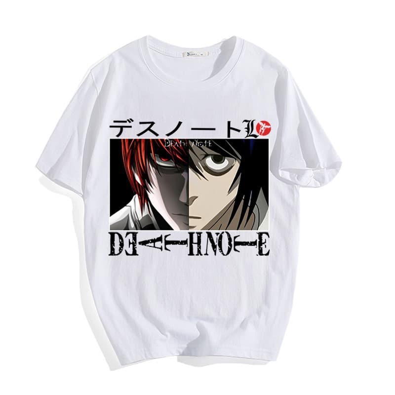 Japanese Anime Death Note Printed Casual Undershirt Loose Short Sleeve T-Shirt