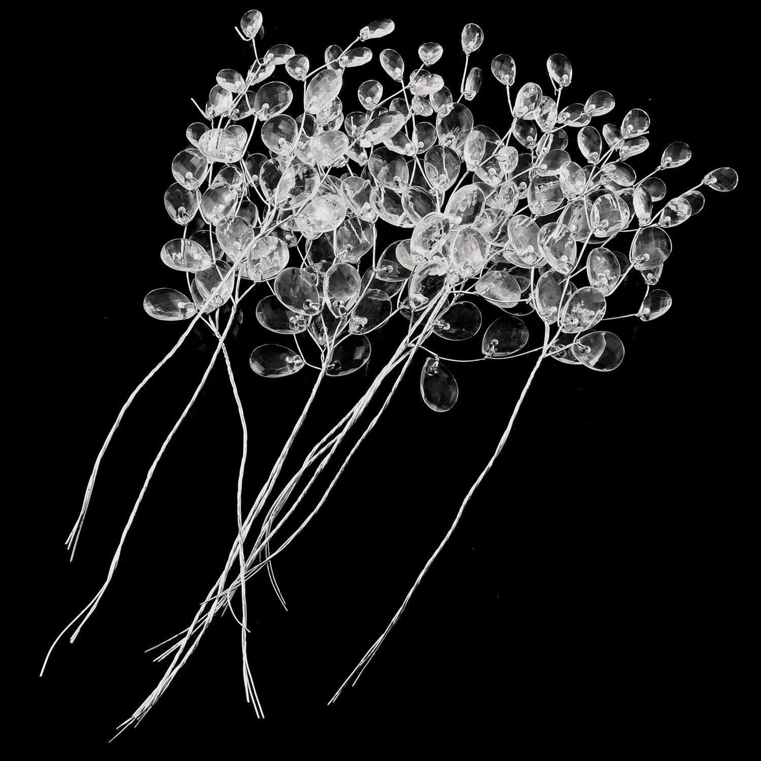 Christmas Wedding Multi-Spec Transparent Acrylic Crystal String Drop DIY Wedding Hair Accessories Wreath Material Candle Holder