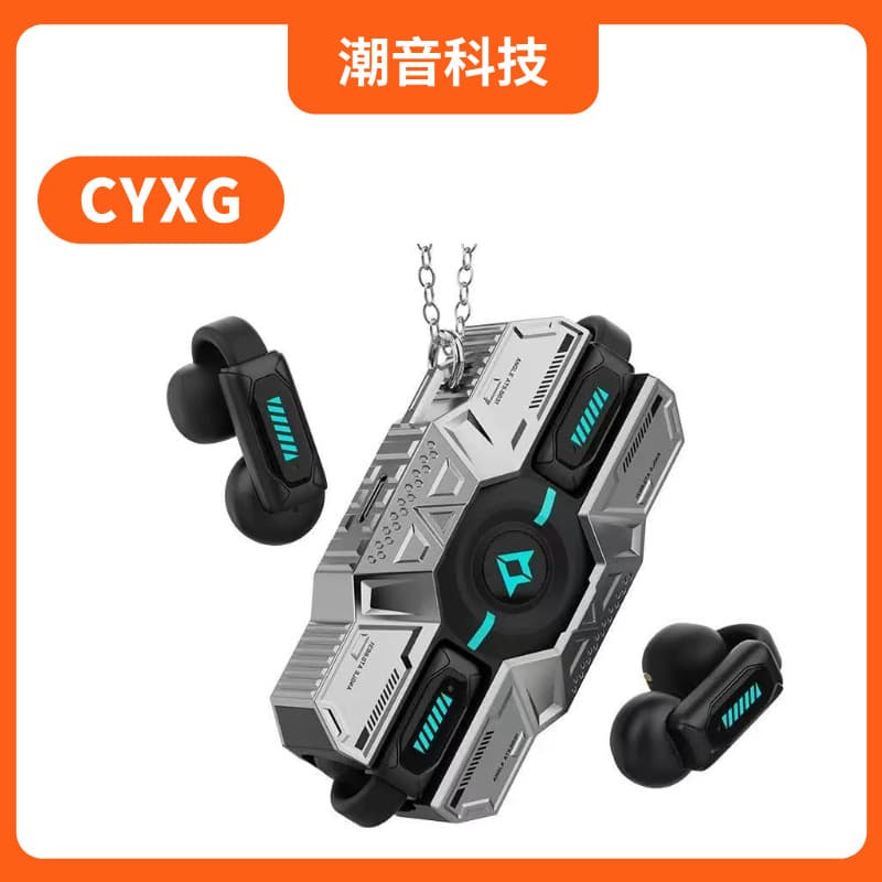 Gaming Headset X43 Bone Conduction Clip-on Bluetooth Earphones Cool Design Long Battery Life with Necklace Low Latency