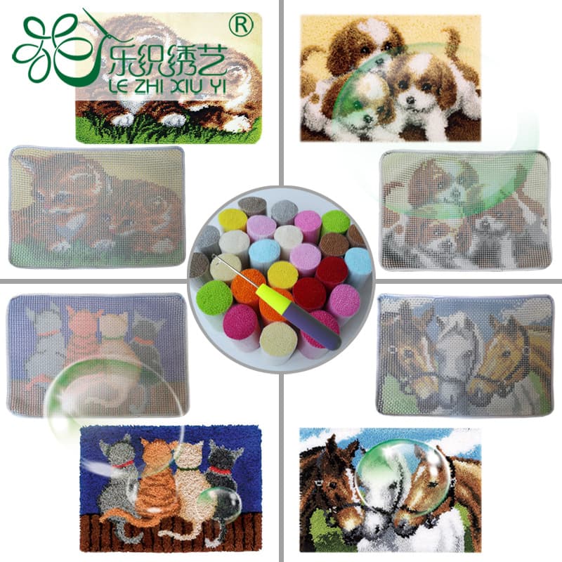 Sectional embroidery color printing base picture carpet embroidery cartoon cushion carpet cushion sofa cushion household products manufacturer wholesale
