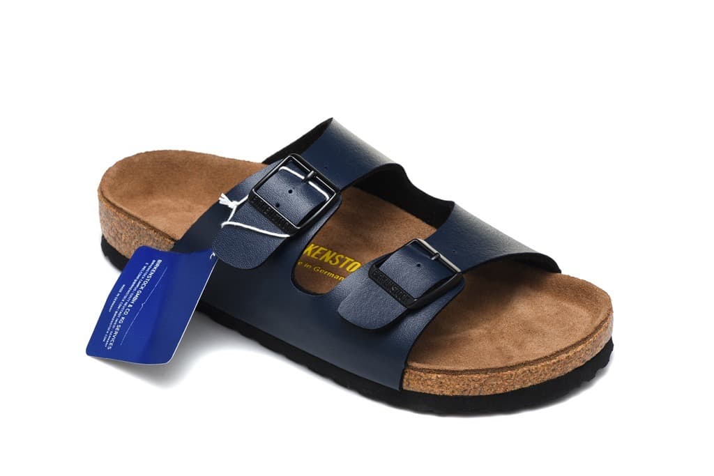 Birkenstock Summer Double Buckle Slide Sandals for Men and Women, Cork Sole, Correct Lettering Cross-Border Arizona Slippers
