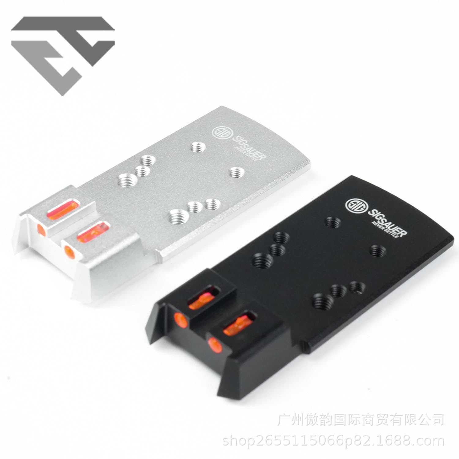 Outdoor high-quality CNC metal material RMR adapter base plate with fiber optic adapter P320 M17 model base