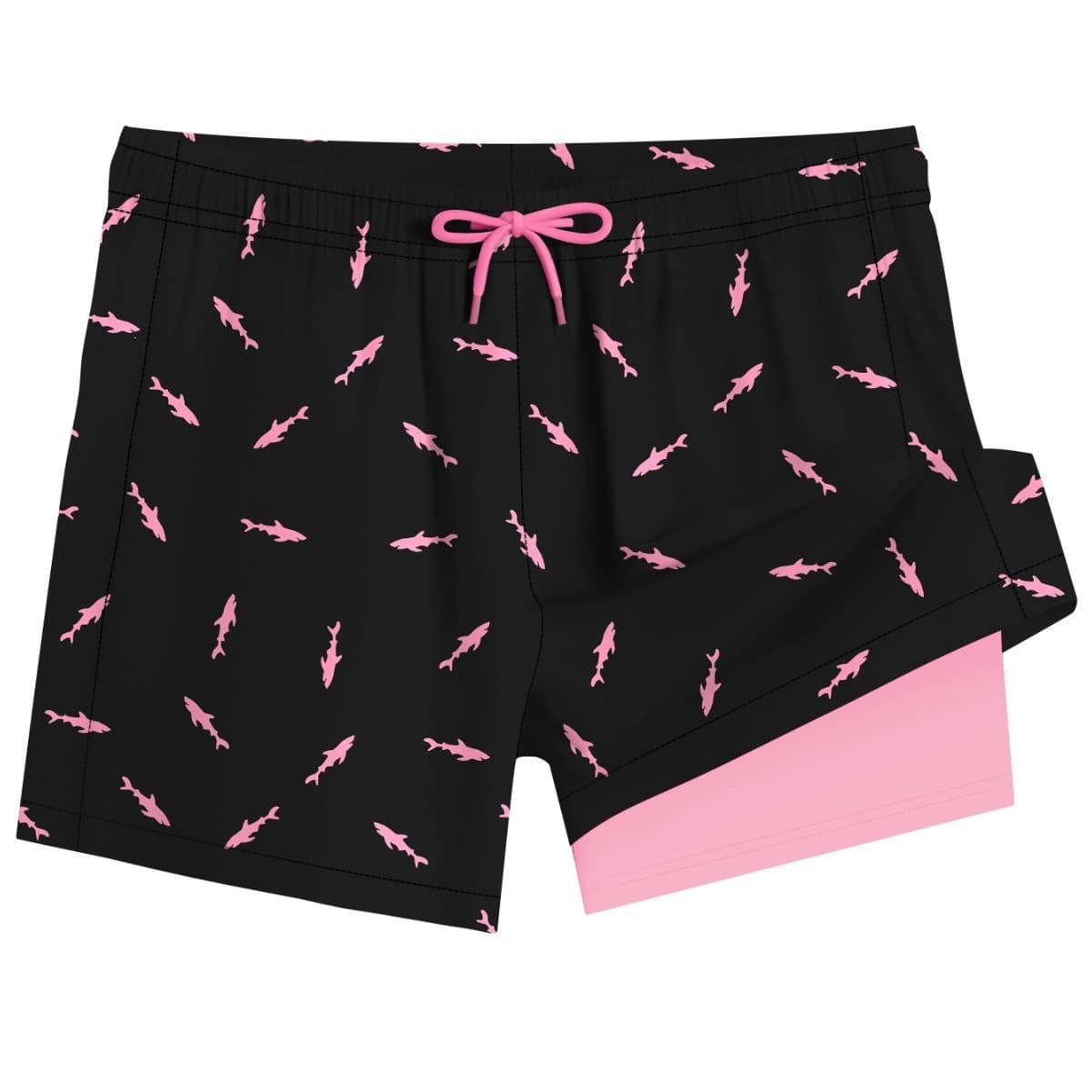 2025 Cross-Border Bestseller Quick-Dry Swim Trunks Summer Casual Sports Shorts Beach Vacation 5-Inch Double-Layer Beach Shorts for Men