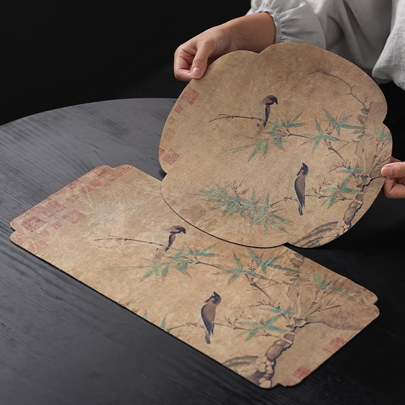 National style gauze tea mat waterproof interest-free single-sided Kung Fu dry tea ceremony mat, luxury tea pad, new Chinese table pad
