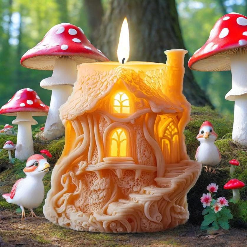 Treehouse Aromatherapy Candle Silicone Mold Chimney Treehouse DIY Resin Craft Ornament Mold