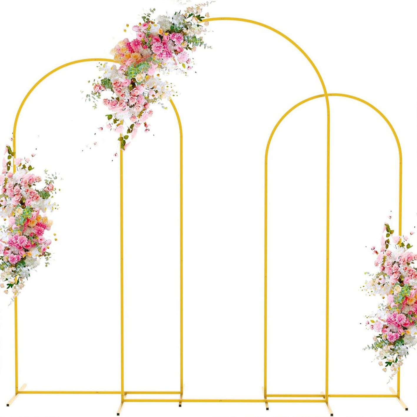 Cross-border Wedding Arch Backdrop Stand Balloon Arch Flower Stand Gold Iron Arch Stand Birthday Party Decoration