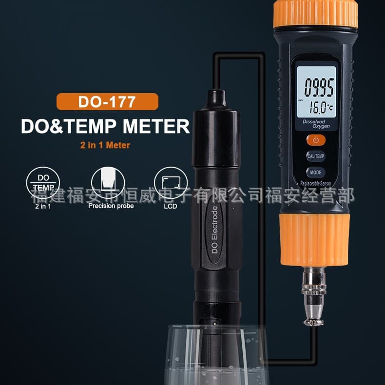 High-Precision DO Dissolved Oxygen Meter for Aquaculture Oxygen Monitoring and Water Quality Analysis
