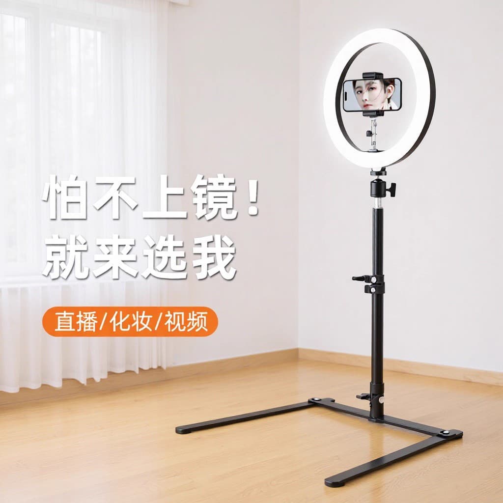Influencer Phone Live Streaming Desktop Foldable Fill Light Stand Shooting Food Props Spotlight Overhead Shot Stand