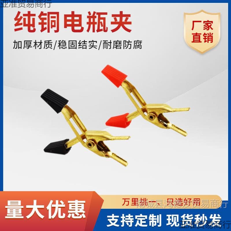 Electric Vehicle Multifunction Pure Copper Charging Clamp Alligator Clip Charge-Discharge Test Clip Inspection Instrument Compatible with Tianneng and Chaowei After-sales