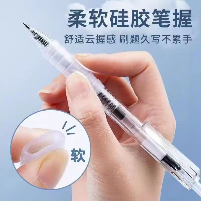 Yunwo Homework Tool ST Student Exam Pen Retractable Neutral Pen Spring Tip Quick-Dry Black Pen Red Pen Stationery Pen