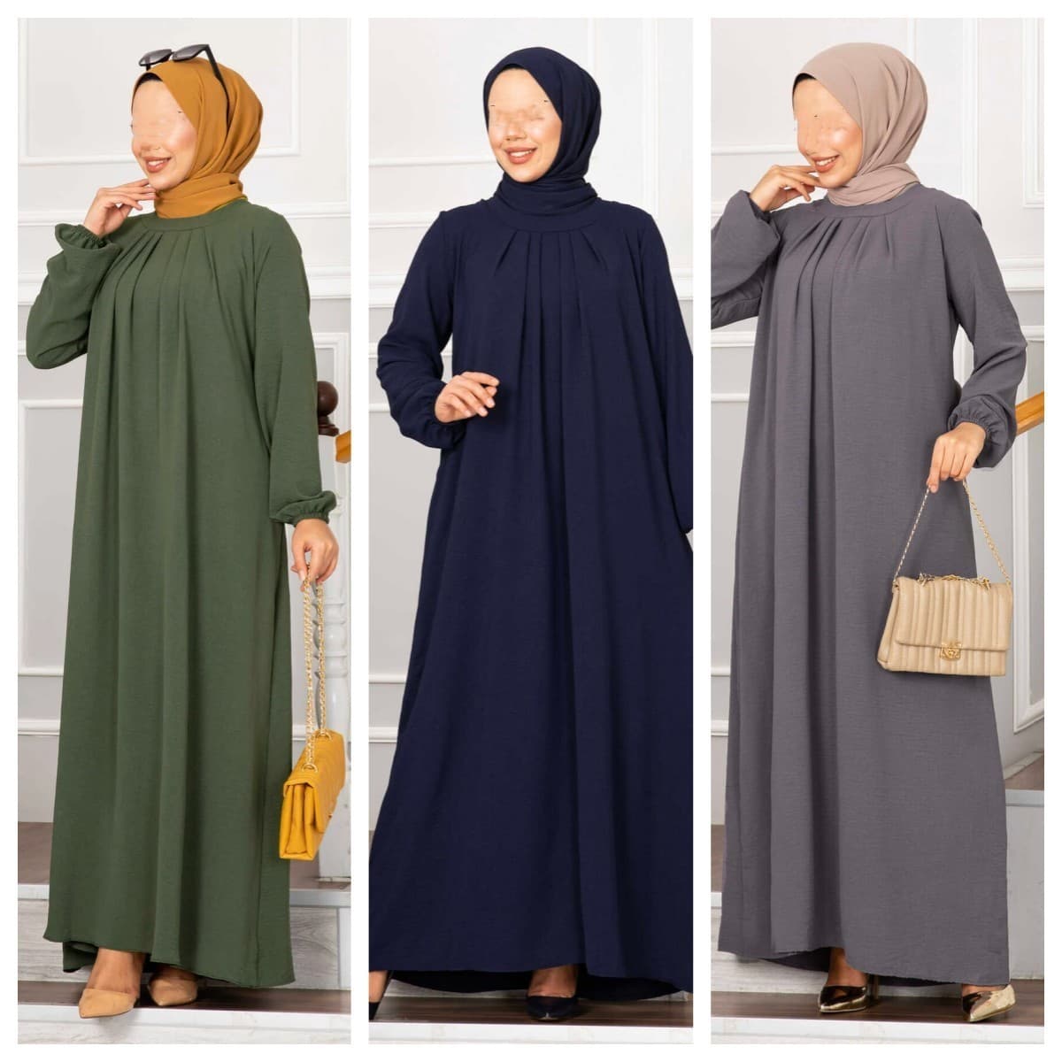 Pleated Moderate Dresses Turkish Dresses Prom Dresses Evening Dresses Women Abaya Women