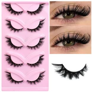 European and American Cross-Border Fox-Eye Style False Eyelashes 5 Pairs 3D Thick Dramatic Curled One-Piece Eyelashes Wholesale