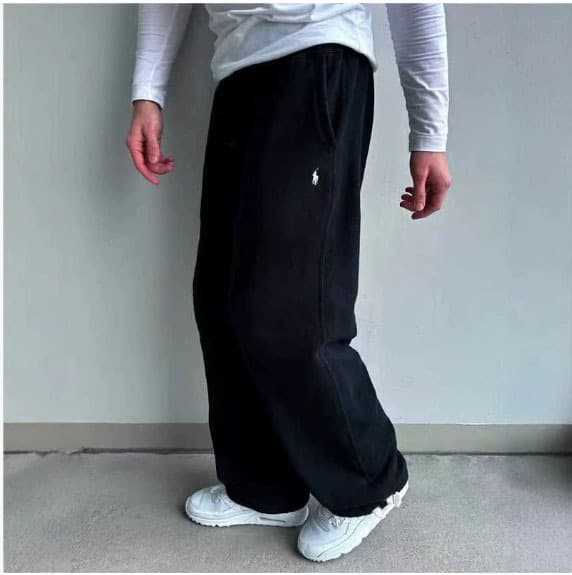 2025 Cross-Border EU/US Retro Street Hip-Hop Casual Elastic Waist Embroidered Small Horse Loose Sports Casual Pants