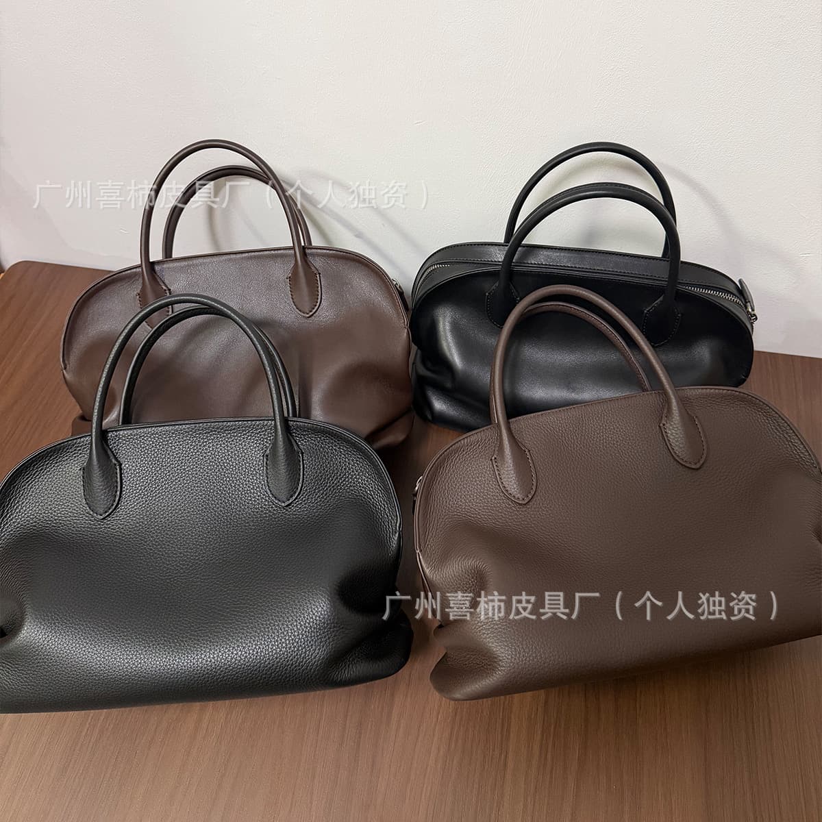High-quality Row Shell Bag Vintage Luxury Saddle Leather Handbag Cloud Bowling Agnes Genuine Leather Shoulder Bag