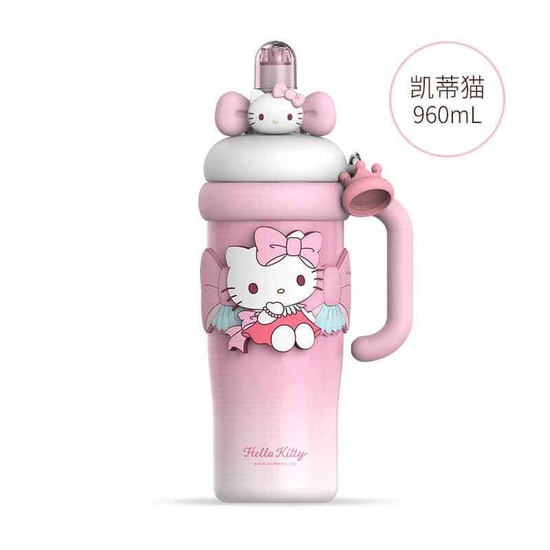 Sanrio Kids Insulated Cup High-Capacity Ice Tumbler 2025 New Model Water Bottle for School Girls