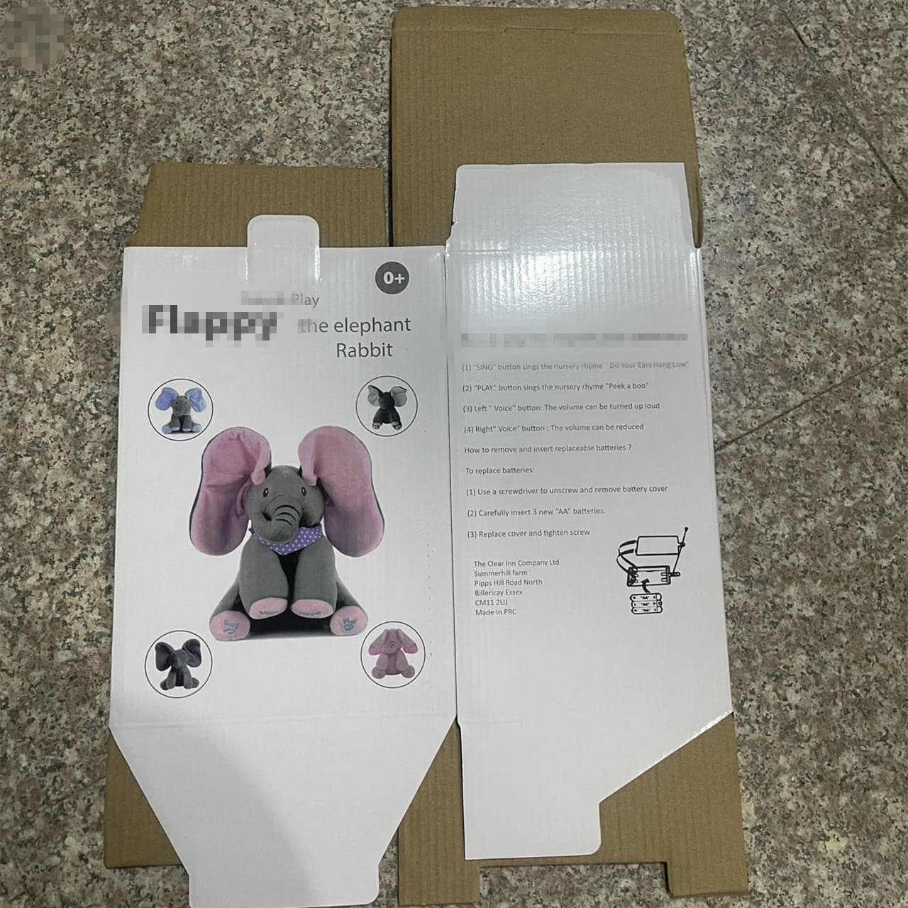 English Elephant Color Box, Hide and Seek Elephant English Version Color Box