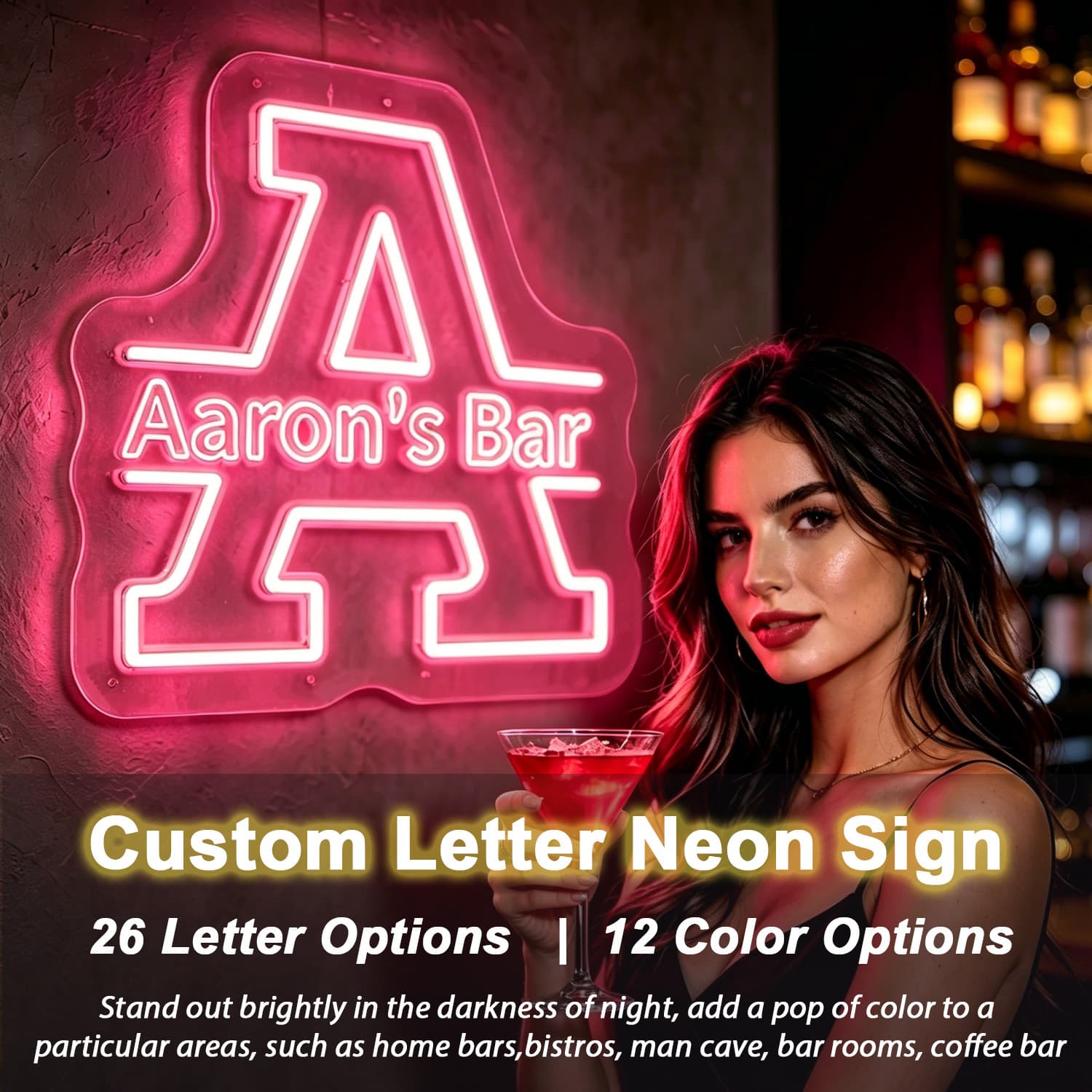 14 Inch / 35cm Custom Letter Neon Light Custom 26 Letter Neon Light 12 Colors Available