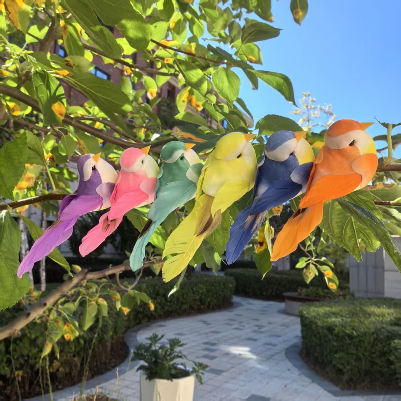 Manufacturer Wholesale Simulation Dragon Sparrow Foam Feather Small Bird Garden Courtyard Creative Scenery Super Realistic Cute Ornament Decoration