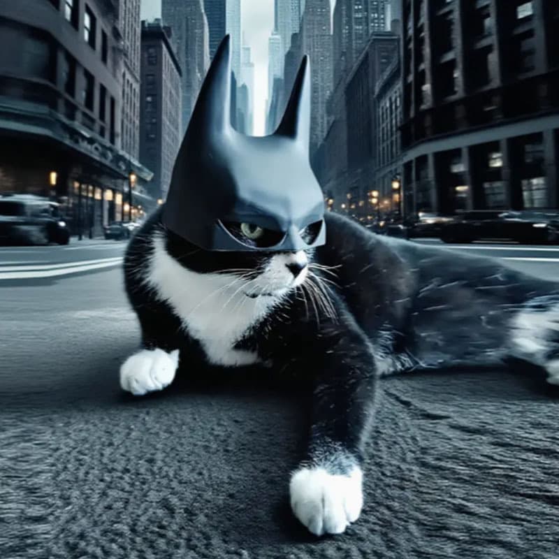 Cross-border hot selling new pet cat small mask cute Batman character advanced animal hood Halloween
