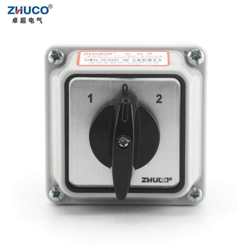[Factory Direct] Zhuochao Brand SZW26-20/D202.2BF Waterproof and Dustproof Sealed Box Changeover Switch