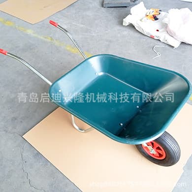 Qingdao Factory Customized Galvanized Hand Truck, Export Single Wheel Dump Cart, Lightweight Metal Cart WB5204 for Garden