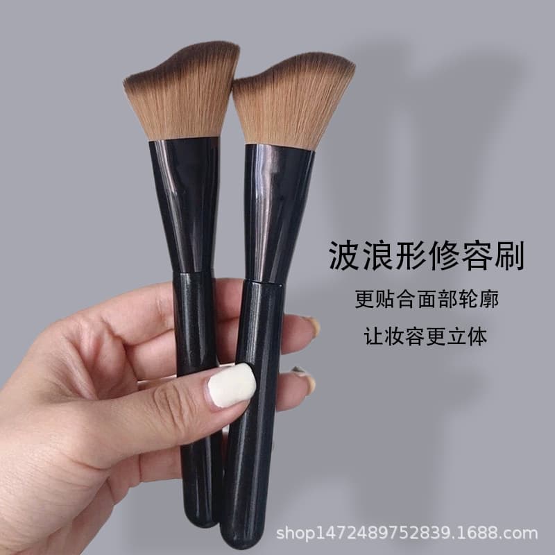 A115 Contour Brush Wave Shape Fits Face Contour Side Face Angled Shadow Brush Beginner Makeup Brush
