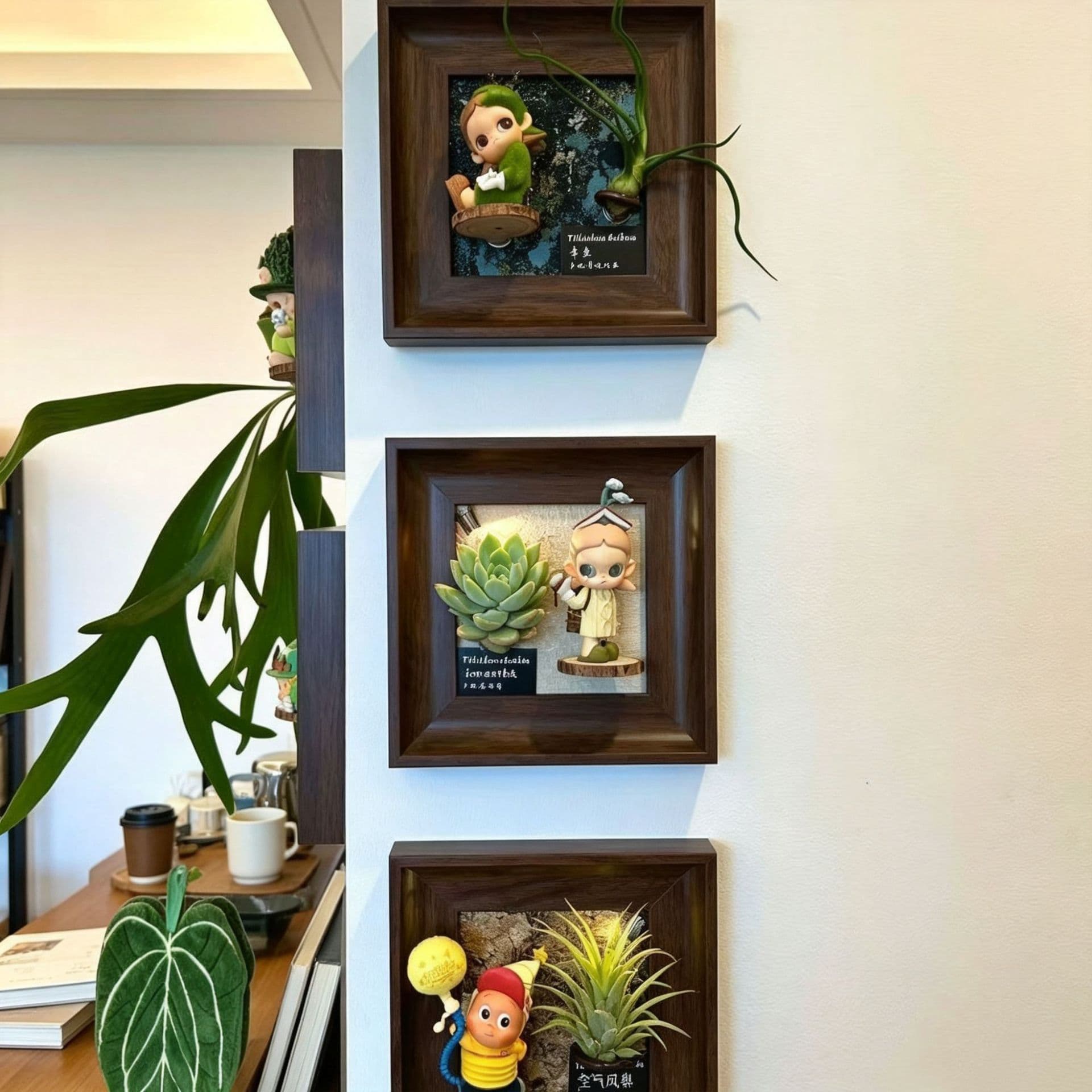 Air Pineapple Medieval Same Style Blind Box Display Photo Frame DIY Bubble Mart Wall Decoration Desktop Ornaments Green Plants