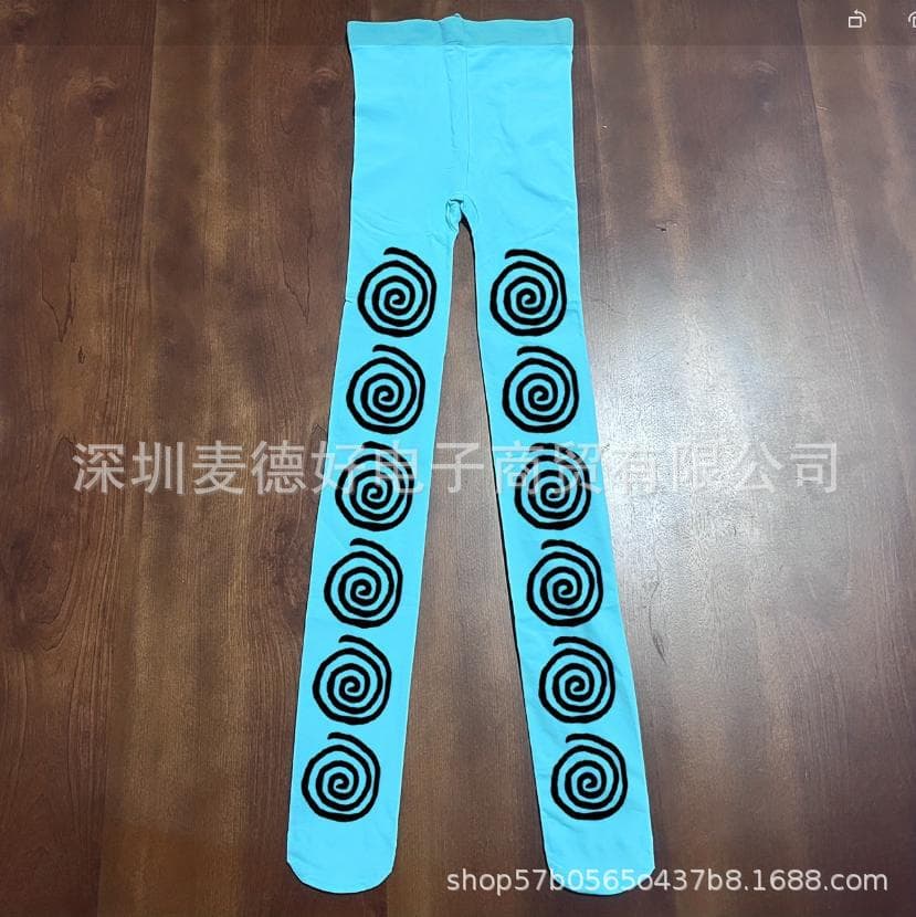 Y2K Millennium Style American Retro Spiral Pattern Socks Niche Design Trendy Pantyhose Cross-Border Wholesale