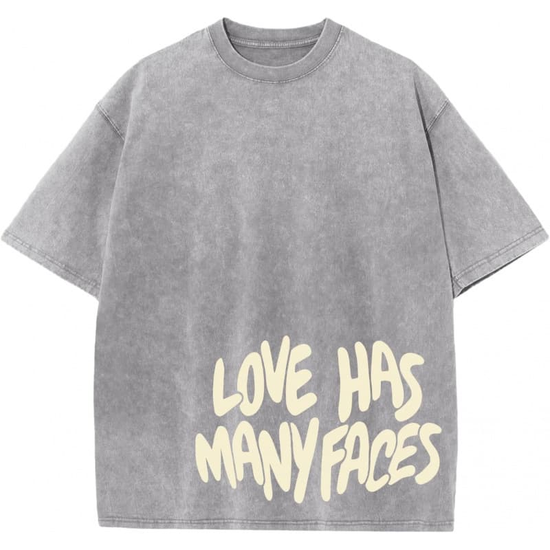 230g Mens Graphic Tees Oversized Streetwear Grunge Shirts V
