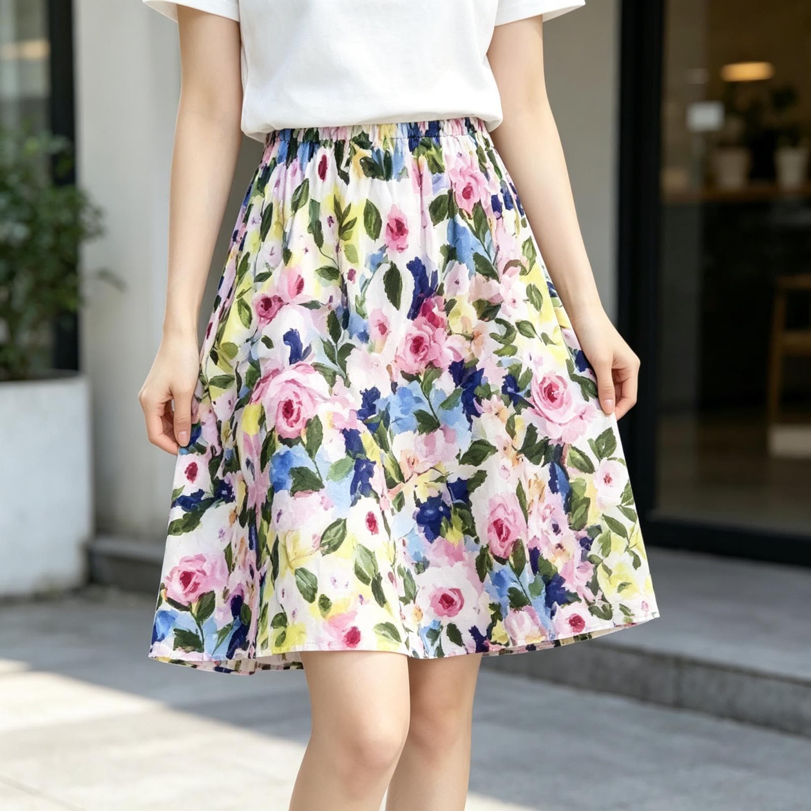 Summer Cotton Silk Pajama Shorts for Women, Trendy Thin Wide-Leg Pants, Artificial Cotton, Suitable for Wearing Outside, Large Size Home Pants