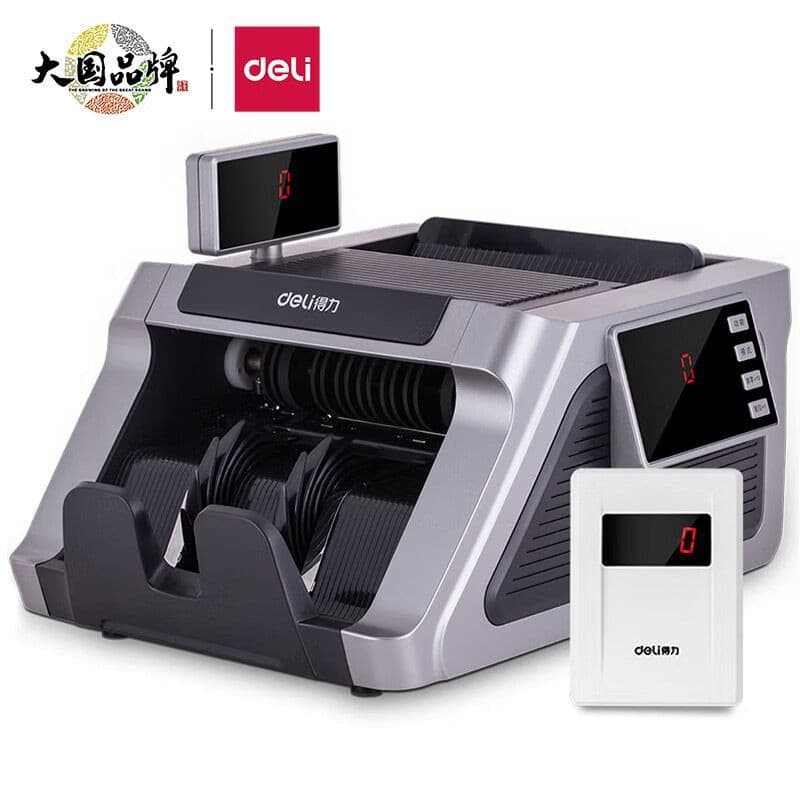 Deli 2196S Currency Counter Bank Office Exclusive Bank Note Tester Smart Cash Register Plug-in UV Commercial Small