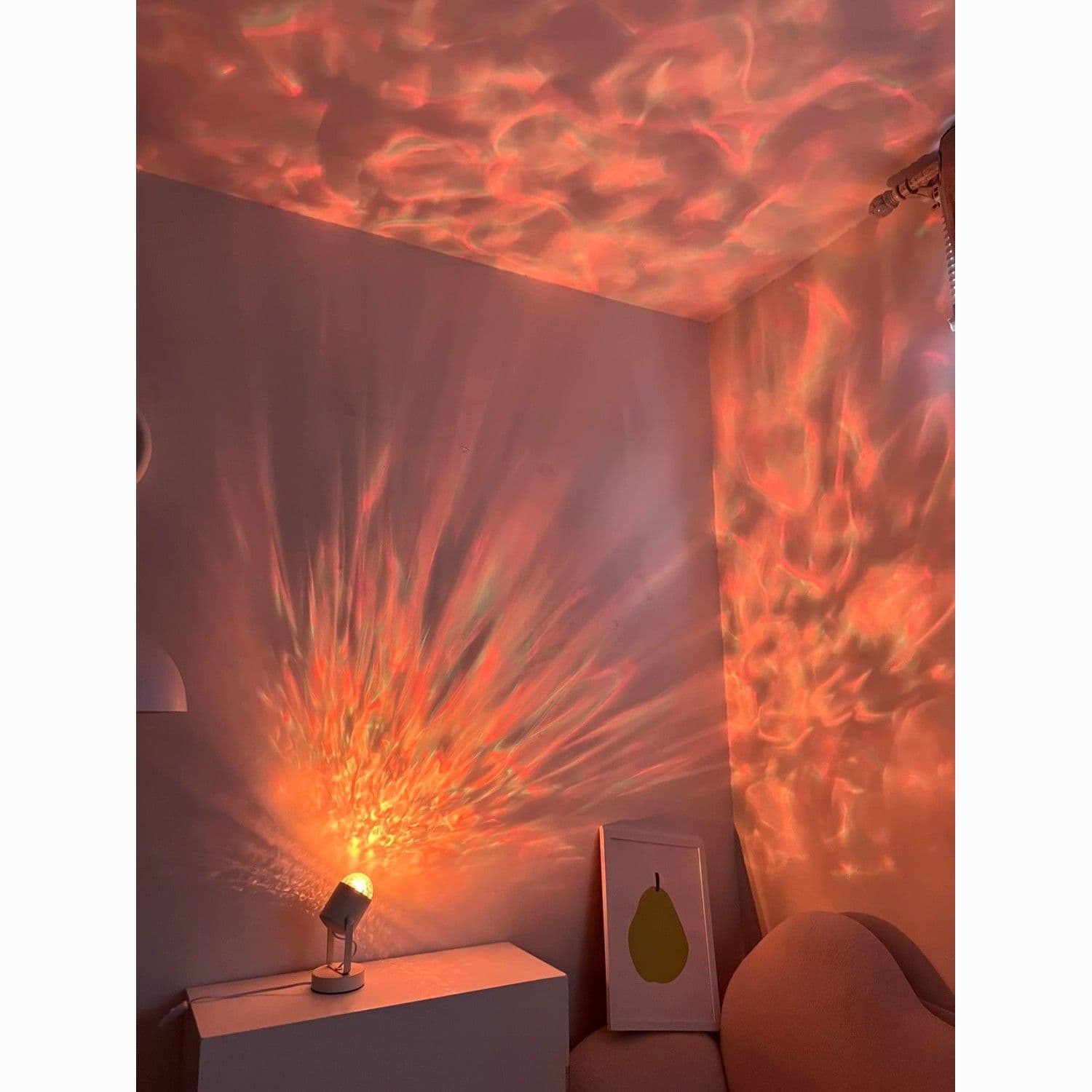 Remote-controlled Ripple Effect Lamp, Viral Live Stream Background Dynamic Lighting, Dorm/Bedroom Ambient Decorative Sunset Glow Lamp