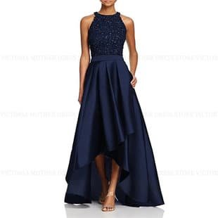 European and American Style High-Waist Fitted Evening Gown Sleeveless Heavy Beading Graduation Party Adult Ceremony Formal Occasion Premium Long Dress