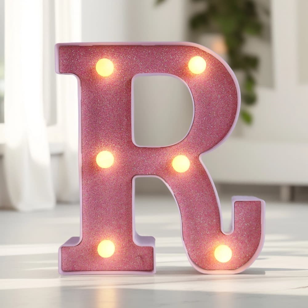 Large 22cm Letter Light Pink Glowing Number 0-9 LED Light Marryme Proposal Confession Light Love Sign