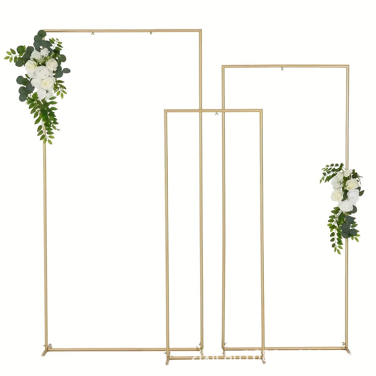 New Wedding Iron Screen Rectangular Frame Stage Decoration Background Stand Geometric Iron Art Background Ornament