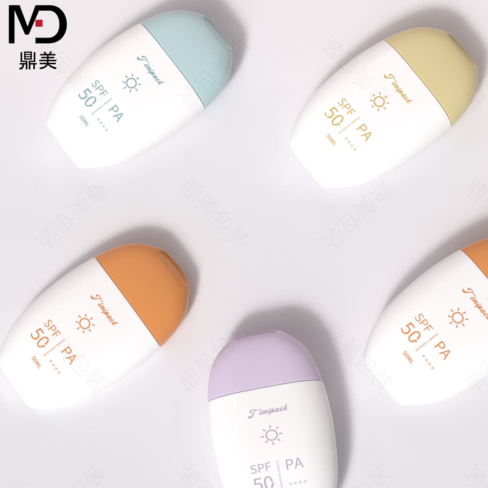 Factory customized PE sunscreen bottle, isolation cream bottle, 50ml hand cream bottle, sunscreen bottle