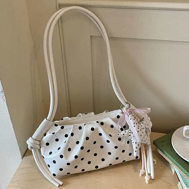 Korean style niche polka dot armpit bag for women 2026 new fashion versatile crossbody bag commuter shoulder cloud bag
